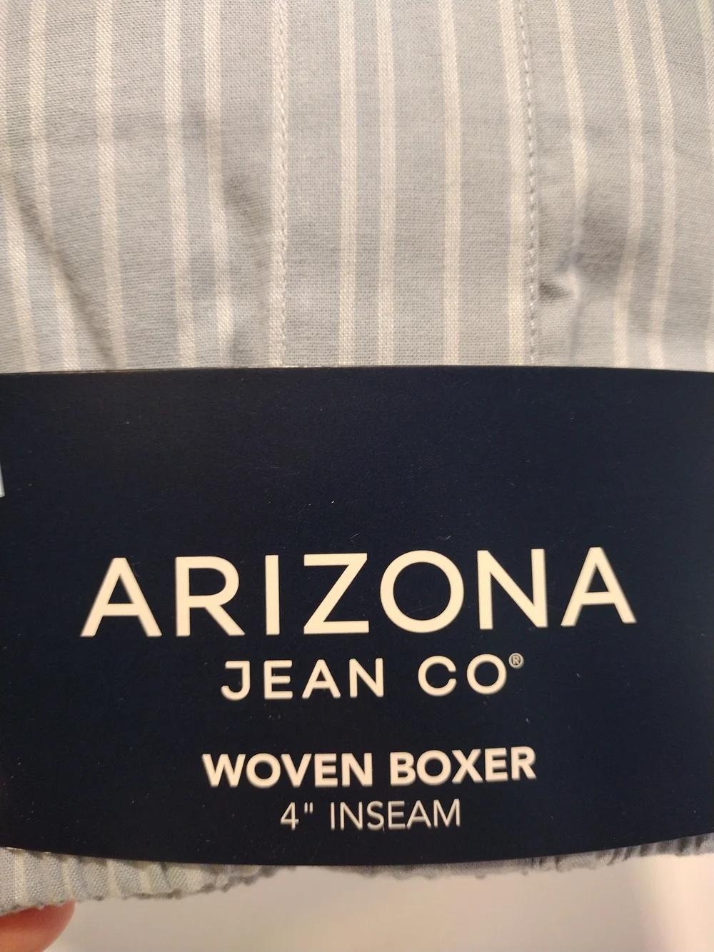 Arizona Men’s Light Blue Striped Woven Boxer